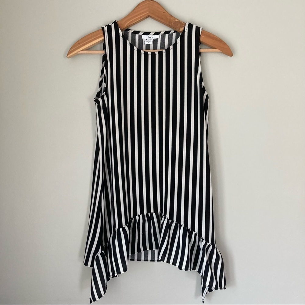Bar III Sleeveless Striped Top Size Small